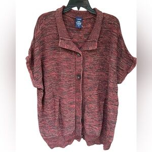 Basic Editions Marled Button-Up Cardigan - Size 3X - Preloved